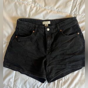 Women's Black Denim Shorts